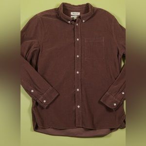 Madewell men’s Corduroy Perfect Shirt in Raisin XL